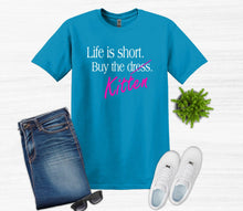 Load image into Gallery viewer, Life is Short Buy the Puppy or Kitten (Your Choice) Adult Unisex T Shirt