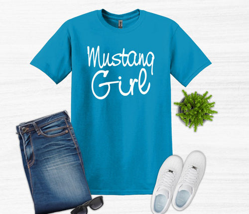 Mustang Girl Youth and Adult Unisex T-Shirt or Sweatshirt