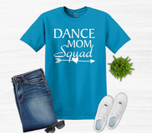 Load image into Gallery viewer, blue t shirt dance mom squad