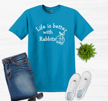 Load image into Gallery viewer, Life is Better with Rabbits Youth and Adult Unisex T-Shirt or Sweatshirt