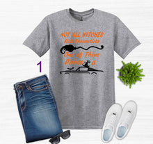 Load image into Gallery viewer, Not All Witches Ride Broomsticks One Drives A Mustang Halloween Adult Unisex T Shirt or Sweatshirt