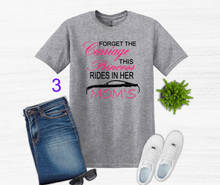 Load image into Gallery viewer, Forget the Carriage This Princess Rides in Her Mom&#39;s (any name) Mustang (your choice of car) Youth T-Shirt or Sweatshirt