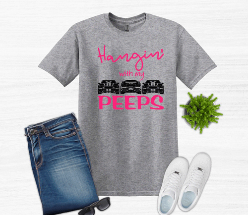 Hangin' with my Peeps (Mustang) Adult Unisex T Shirt or Sweatshirt