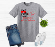 Load image into Gallery viewer, Gray t-shirt with chinchilla graphic and text, paired with jeans, sneakers, and sunglasses on a light gray background.