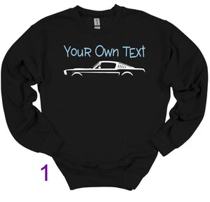 Your Own Text Mustang (Choose your Car) Youth Unisex T-Shirt and Sweatshirt