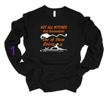 Load image into Gallery viewer, Not All Witches Ride Broomsticks One Drives A Mustang Halloween Adult Unisex T Shirt or Sweatshirt