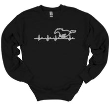 Load image into Gallery viewer, Mustang Heartbeat Adult Unisex T Shirt and Sweatshirt