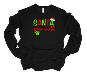 Santa Paws Christmas Youth & Adult T Shirt & Sweatshirt