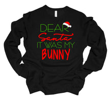 Load image into Gallery viewer, Dear Santa It was my Bunny Youth or Adult T Shirt &amp; Sweatshirt