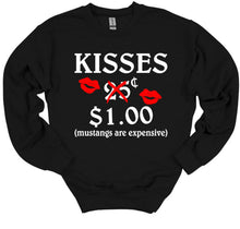 Load image into Gallery viewer, Kisses Mustangs are Expensive Adult Unisex T Shirt or Sweatshirt