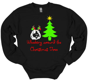 Wheeking Around the Christmas Tree Youth and Adult T Shirt or Sweatshirt