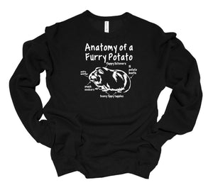 Anatomy of a Furry Potato (Guinea Pig) Youth & Adult Unisex T-Shirt & Sweatshirt