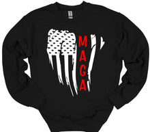 Load image into Gallery viewer, MAGA Flag Trump Adult Unisex T Shirt or Sweatshirt