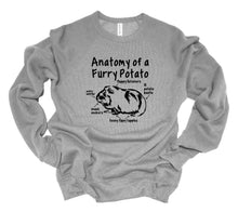 Load image into Gallery viewer, Anatomy of a Furry Potato (Guinea Pig) Youth &amp; Adult Unisex T-Shirt &amp; Sweatshirt