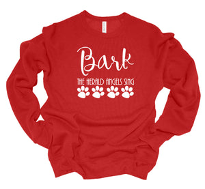 Bark the Herald Angels Sing Christmas Youth & Adult T Shirt & Sweatshirt