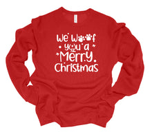 Load image into Gallery viewer, We Woof You a Merry Christmas Youth &amp; Adult T Shirt &amp; Sweatshirt