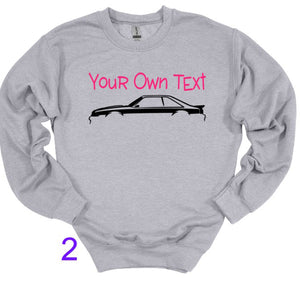 Your Own Text Mustang (Choose your Car) Youth Unisex T-Shirt and Sweatshirt