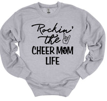 Load image into Gallery viewer, Rockin&#39; that Cheer Mom Life Adult Unisex T Shirt and Sweatshirt