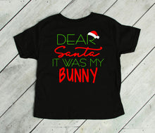 Load image into Gallery viewer, Dear Santa It was my Bunny Infant Bodysuit &amp; Toddler T Shirt &amp; Sweatshirt