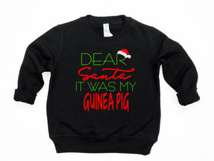 Dear Santa It was my Guinea Pig Infant Bodysuit & Toddler T Shirt & Sweatshirt
