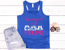 Load image into Gallery viewer, Hangin&#39; with my Peeps (Guinea Pig) Women Flowy Racerback Tank Top