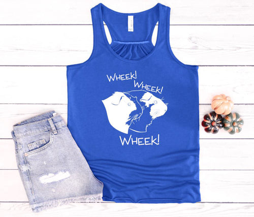 Wheek Wheek (Guinea Pig) Women Flowy Racerback Tank Top