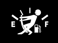 Load image into Gallery viewer, Empty Gas Tank Funny Car Decal