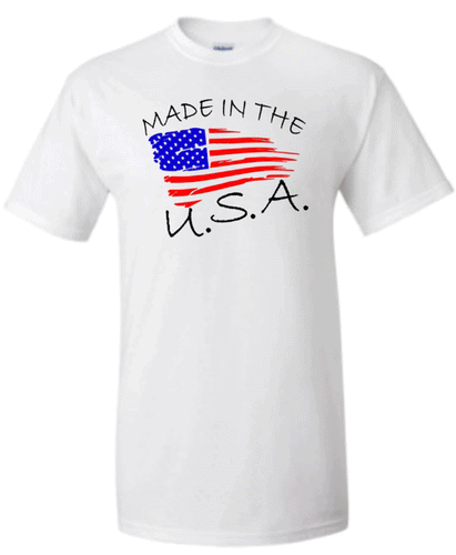 ****CLEARANCE**** Youth Made in the U.S.A. White T Shirt