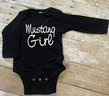 Load image into Gallery viewer, Mustang Girl Infant Bodysuit and Toddler Apparel