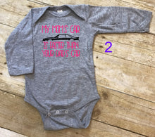 Load image into Gallery viewer, My Mom&#39;s Mustang (your choice of car) is Faster than your Dad&#39;s Car Infant and Toddler Apparel