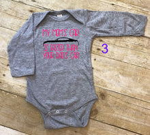 Load image into Gallery viewer, My Mom&#39;s Mustang (your choice of car) is Faster than your Dad&#39;s Car Infant and Toddler Apparel