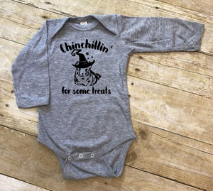 Chinchillin' for some Treats Halloween Infant Bodysuits & Toddler T Shirts