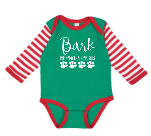 Bark the Herald Angels Sing Christmas Infant & Toddler Short & Long Sleeve Apparel