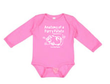 Load image into Gallery viewer, Anatomy of a Furry Potato (Guinea Pig) Infant Short &amp; Long Sleeve Apparel