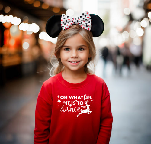 Oh What Fun it is to Dance Christmas Toddler T Shirt or Sweatshirt