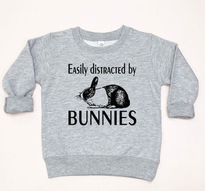 Easily Distracted by Bunnies Toddler T Shirt & Sweatshirt