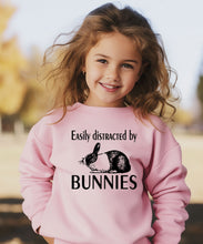 Load image into Gallery viewer, Easily Distracted by Bunnies Toddler T Shirt &amp; Sweatshirt