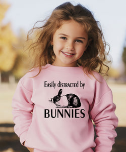 Easily Distracted by Bunnies Toddler T Shirt & Sweatshirt