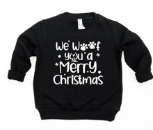 Load image into Gallery viewer, We Woof You a Merry Christmas Infant &amp; Toddler Short &amp; Long Sleeve Apparel