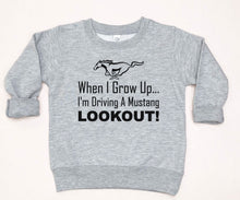 Load image into Gallery viewer, Gray sweatshirt with text and horse graphic on a white background