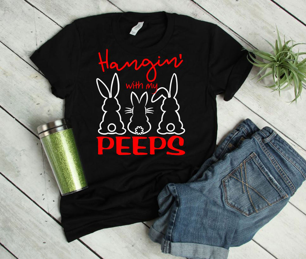 Hangin' with my Peeps (Rabbit) Youth & Adult Unisex T-Shirt