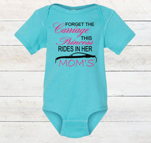 Load image into Gallery viewer, Forget the Carriage This Princess Rides in Her Mom&#39;s (any name) Mustang (your choice of car) Infant Bodysuit