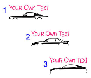 Your Own Text Mustang (Choose your Car) Youth & Adult Unisex T-Shirt