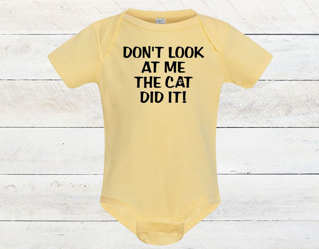 The Cat Did It Infant Bodysuit & Toddler T Shirt