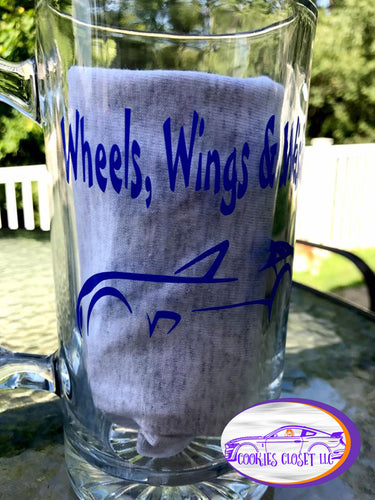 Wheels, Wings & Wishes Beer Mug