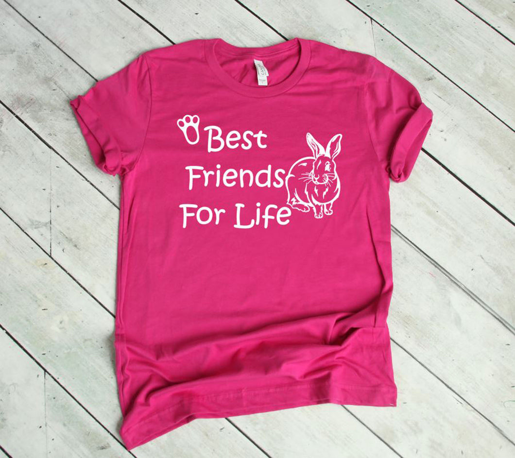 Best Friends for Life Rabbit Youth & Adult Unisex T-Shirt