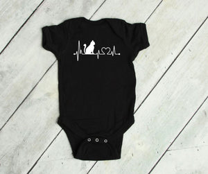 Cat Heartbeat Infant Bodysuit & Toddler T Shirt