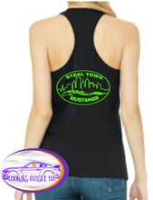 Load image into Gallery viewer, Steel Town Mustang Ladies Racerback Neutral-Colored Tank Tops