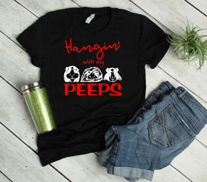 Hangin' with my Peeps Guinea Pigs Youth & Adult Unisex T-Shirt