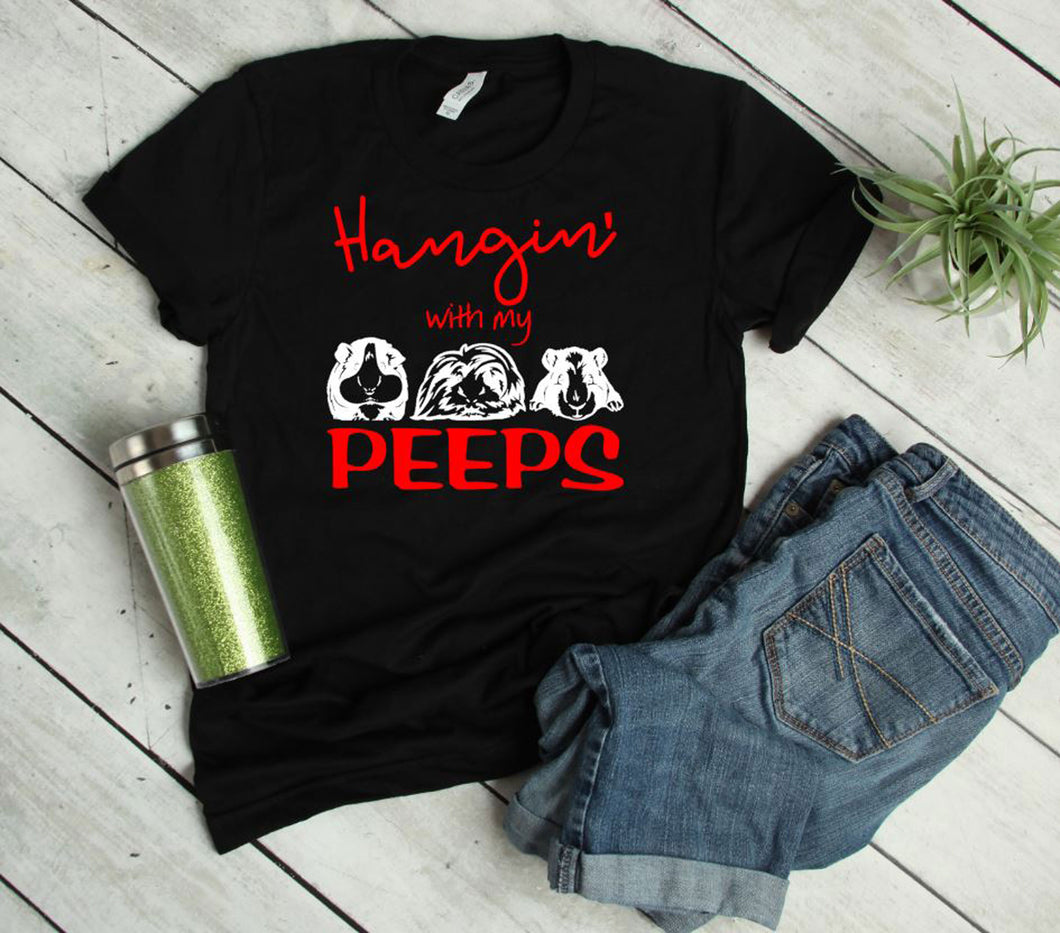 Hangin' with my Peeps (Guinea Pigs) Youth or Adult Unisex T-Shirt